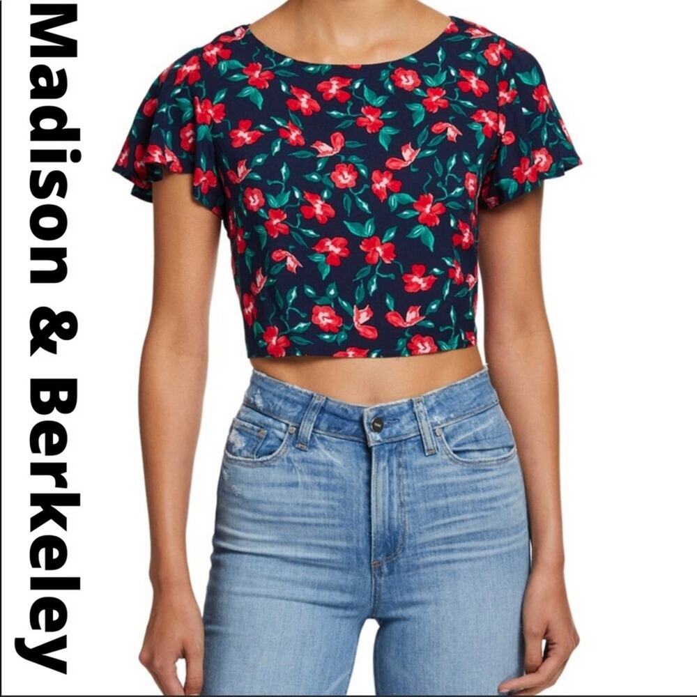 NWT Madison & Berkeley Floral Print Crop Top